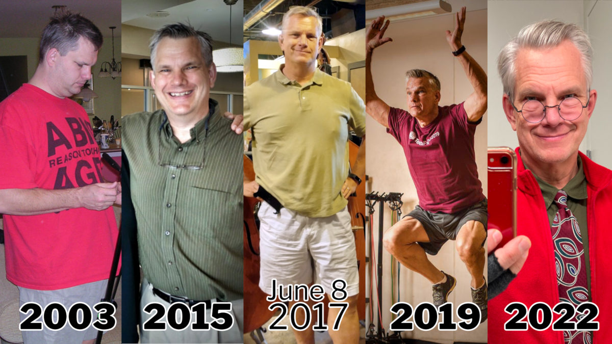 Me, through the years, from obesity and sore joints to health management