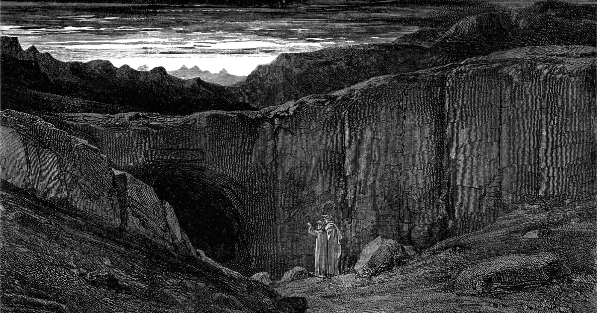 Gustave Doré engraving of the Gate of Hell from Dante's Inferno