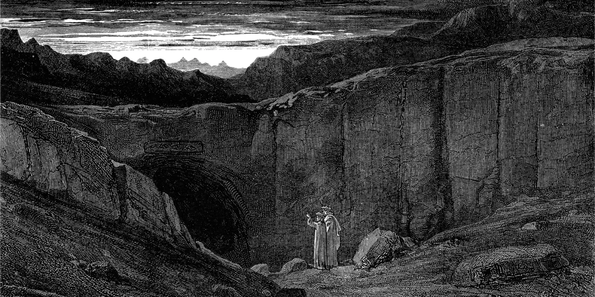Gustave Doré engraving of the Gate of Hell from Dante's Inferno