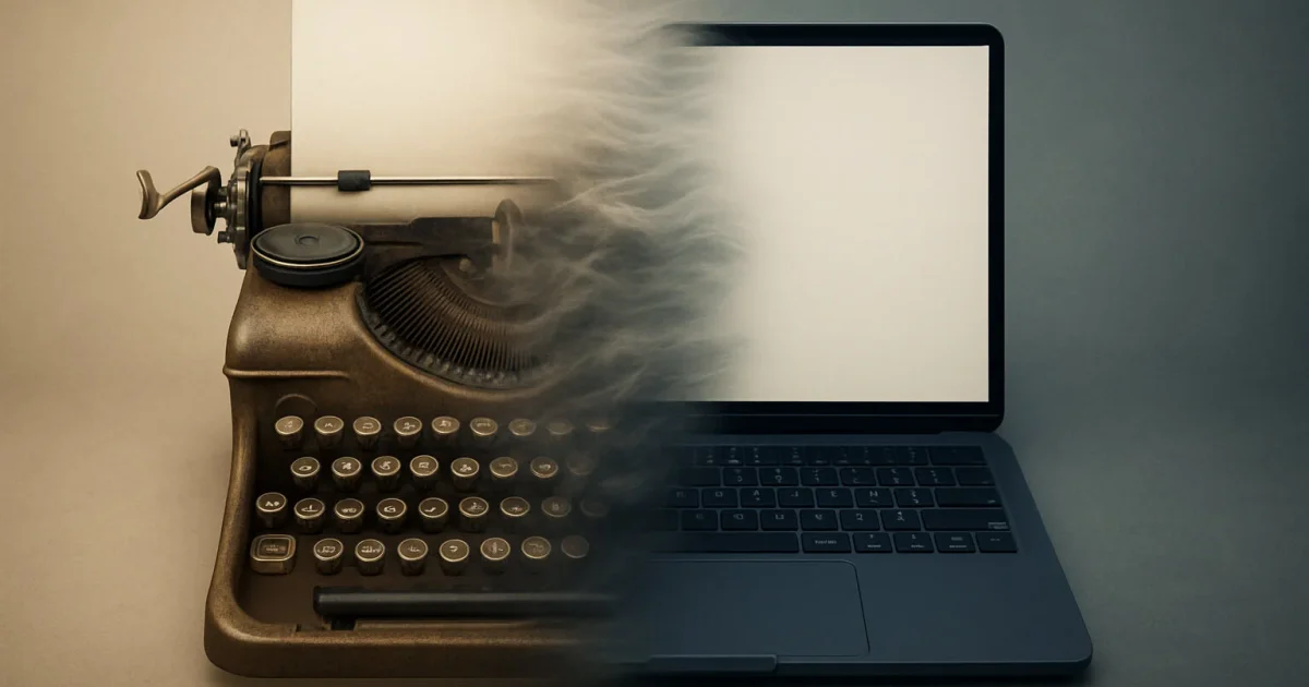 typewriter to laptop
